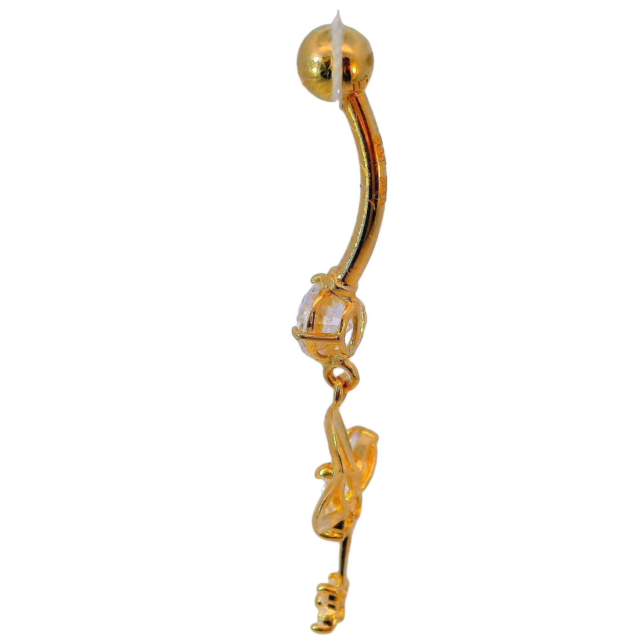 14K Yellow Gold Belly Button