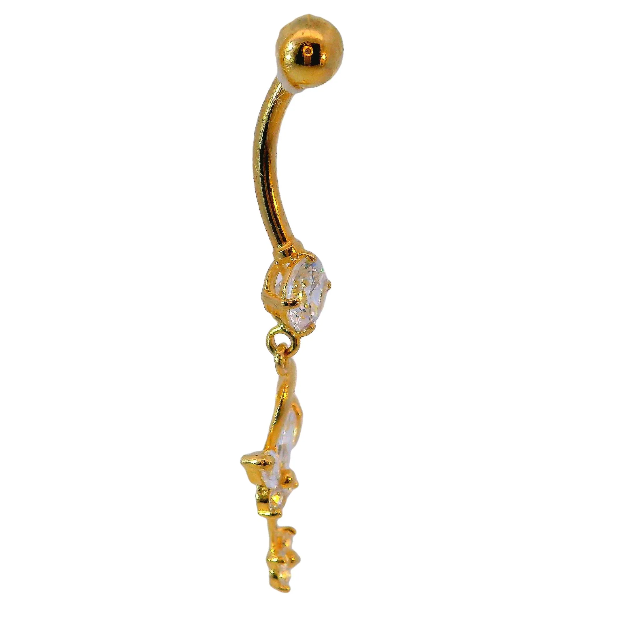14K Yellow Gold Belly Button