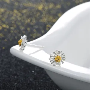 18K Gold-Plated & Sterling Silver Flower Stud Earrings
