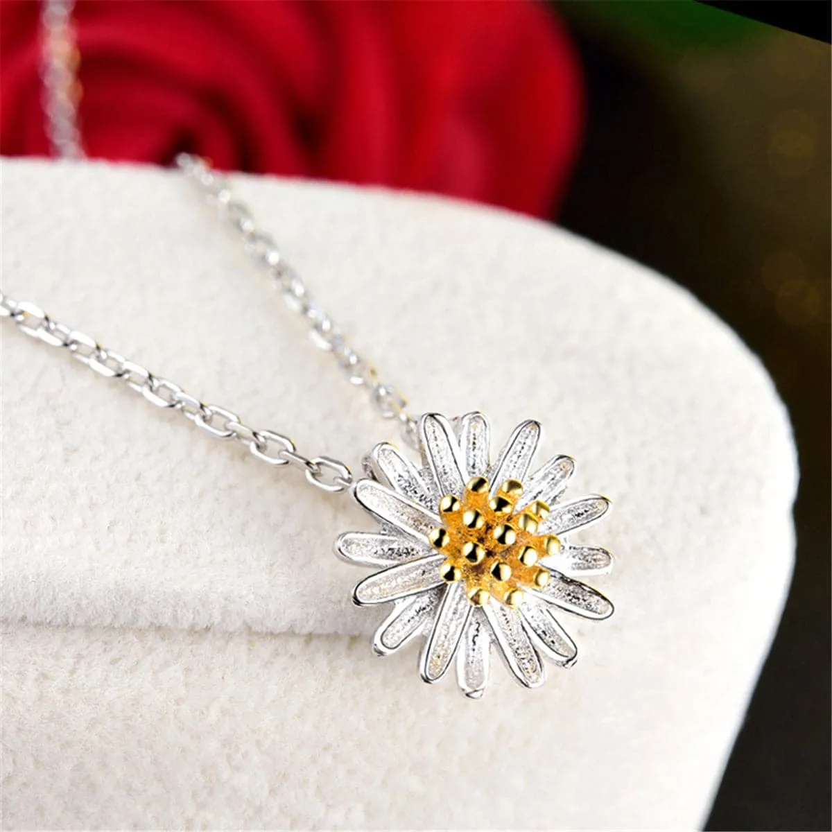 18K Gold-Plated & Sterling Silver Mum Pendant Necklace