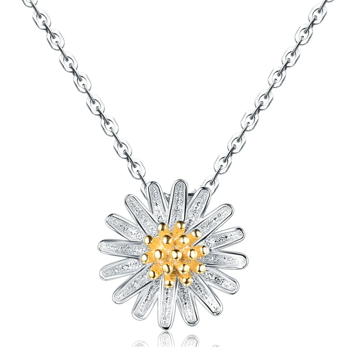 18K Gold-Plated & Sterling Silver Mum Pendant Necklace