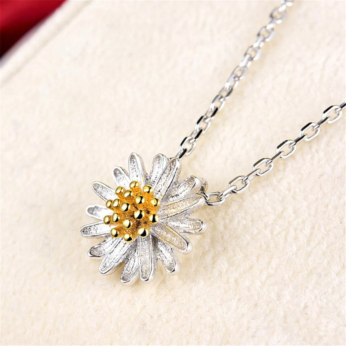 18K Gold-Plated & Sterling Silver Mum Pendant Necklace