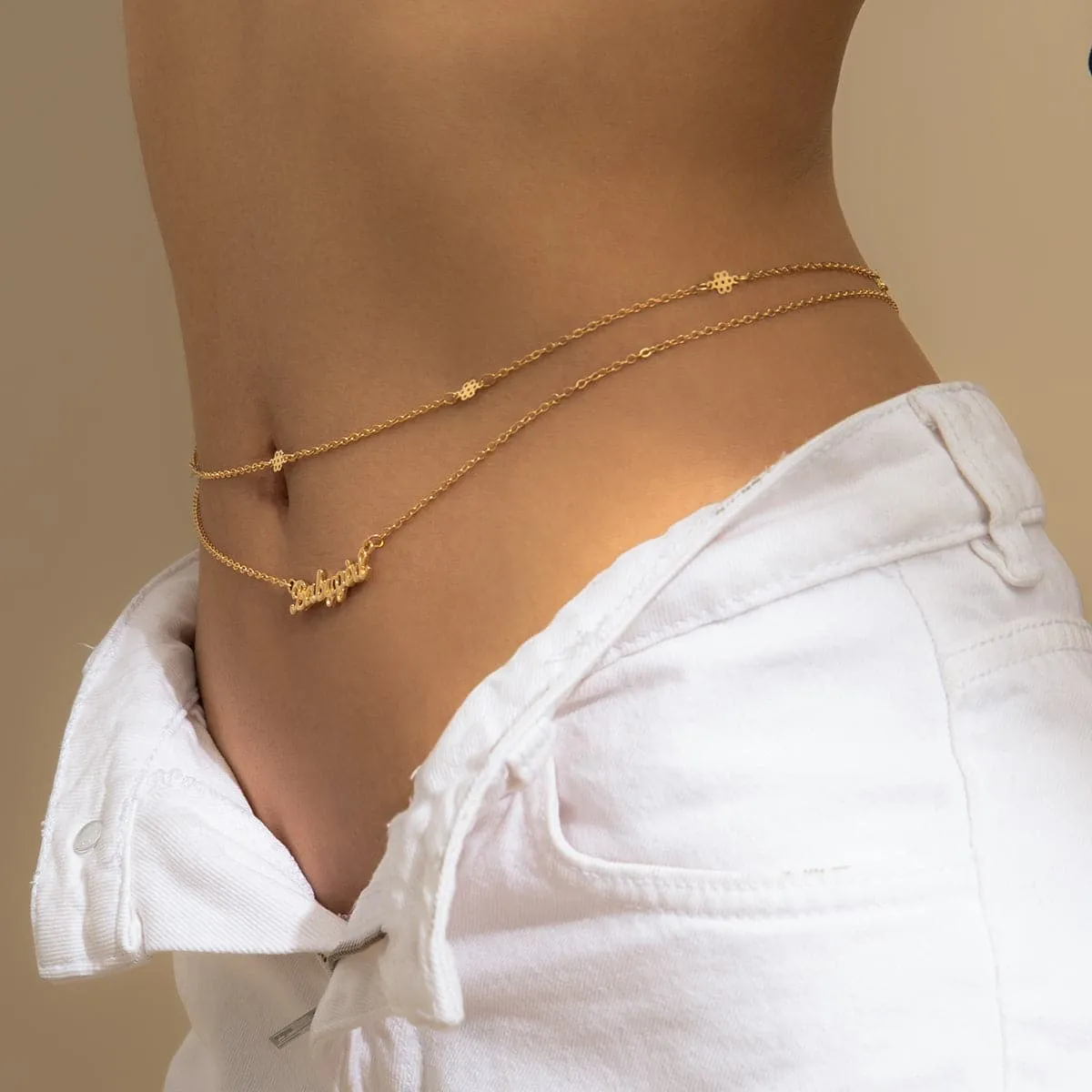 18K Gold Plated 'Babygive' Waist Chain Set