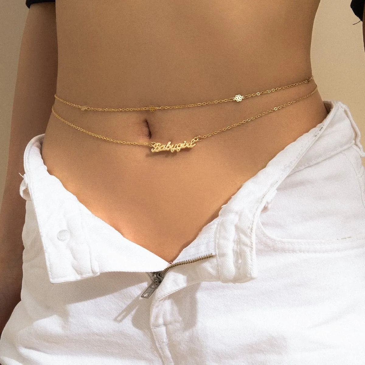 18K Gold Plated 'Babygive' Waist Chain Set