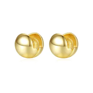 18K Gold-Plated Ball Huggie Earrings