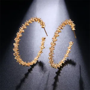 18K Gold-Plated Barbed Hoop Earrings