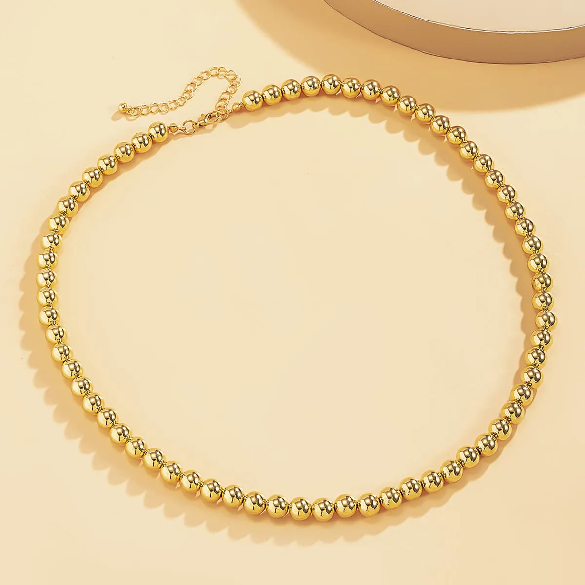 18K Gold-Plated Bead Chain Necklace