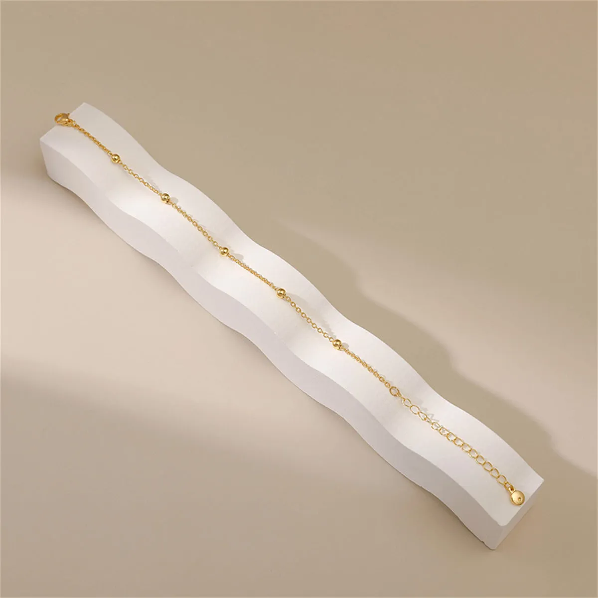 18K Gold-Plated Beaded Station Bracelet