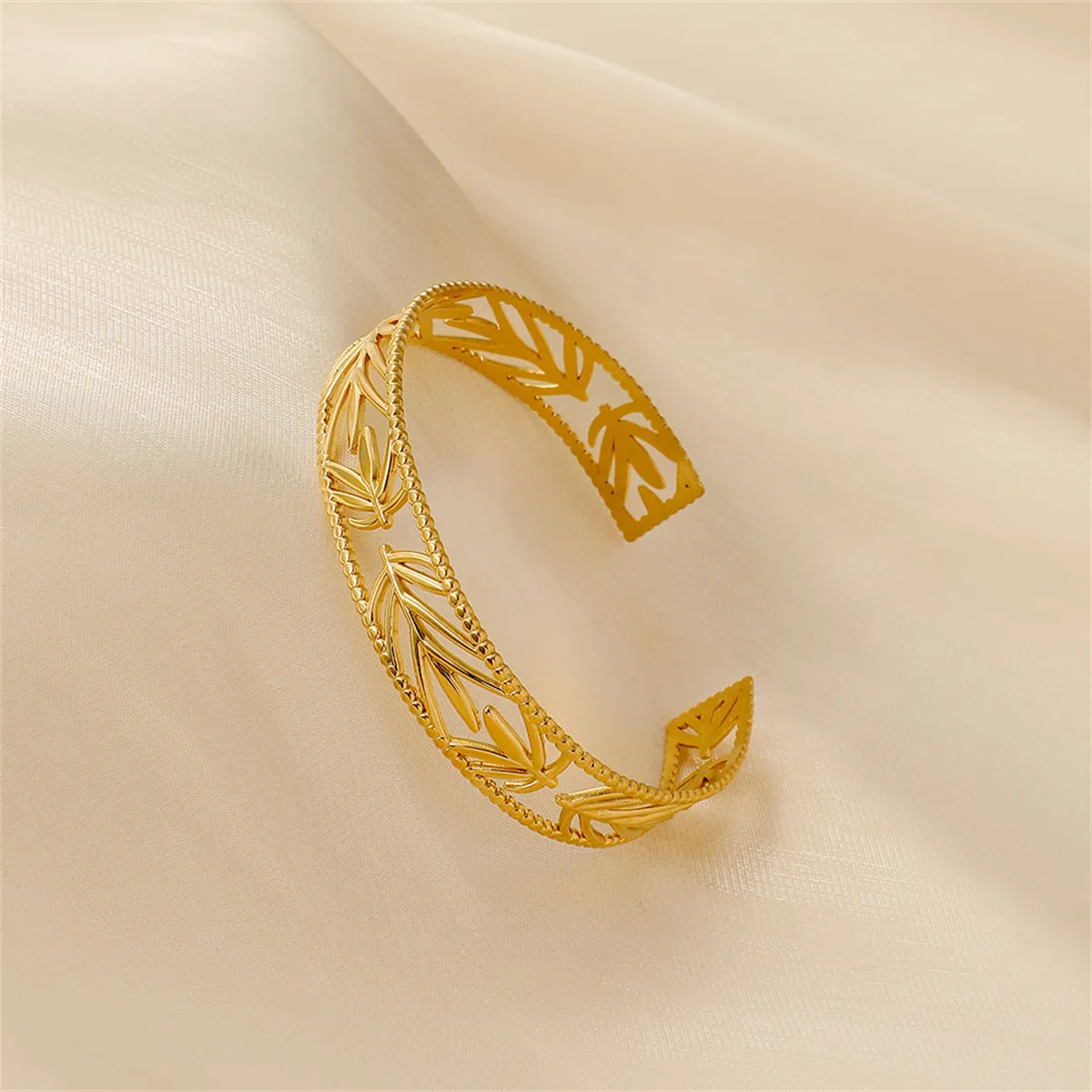 18K Gold-Plated Botanical Cuff