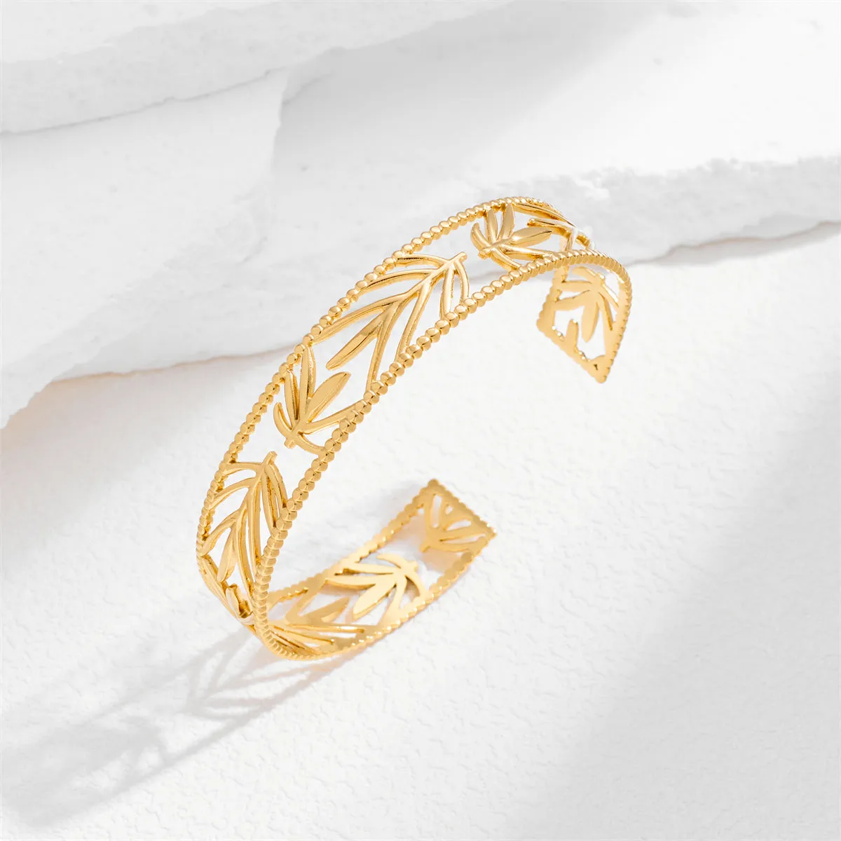 18K Gold-Plated Botanical Cuff