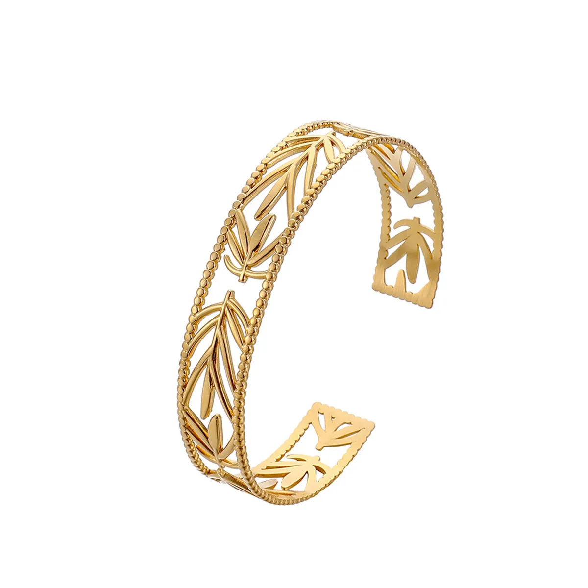 18K Gold-Plated Botanical Cuff