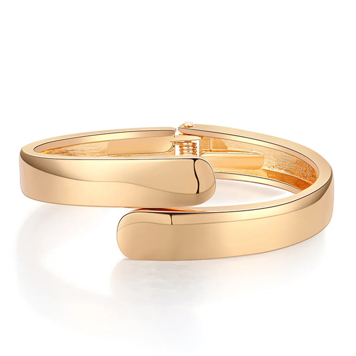 18K Gold-Plated Bypass Hinge Bangle
