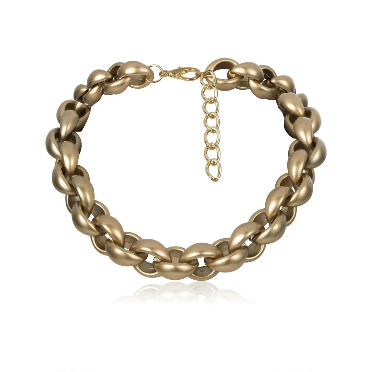 18K Gold-Plated Cable Chain Choker Necklace