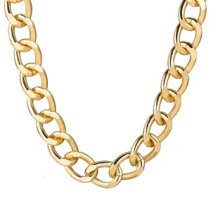 18K Gold-Plated Chunky Curb Chain Necklace
