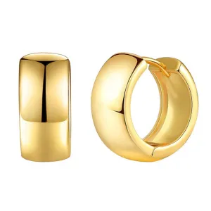 18K Gold-Plated Circle Huggie Earring