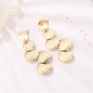 18K Gold-Plated Coin Cluster Drop Earrings