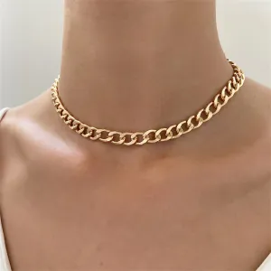 18K Gold-Plated Cuban Chain Necklace