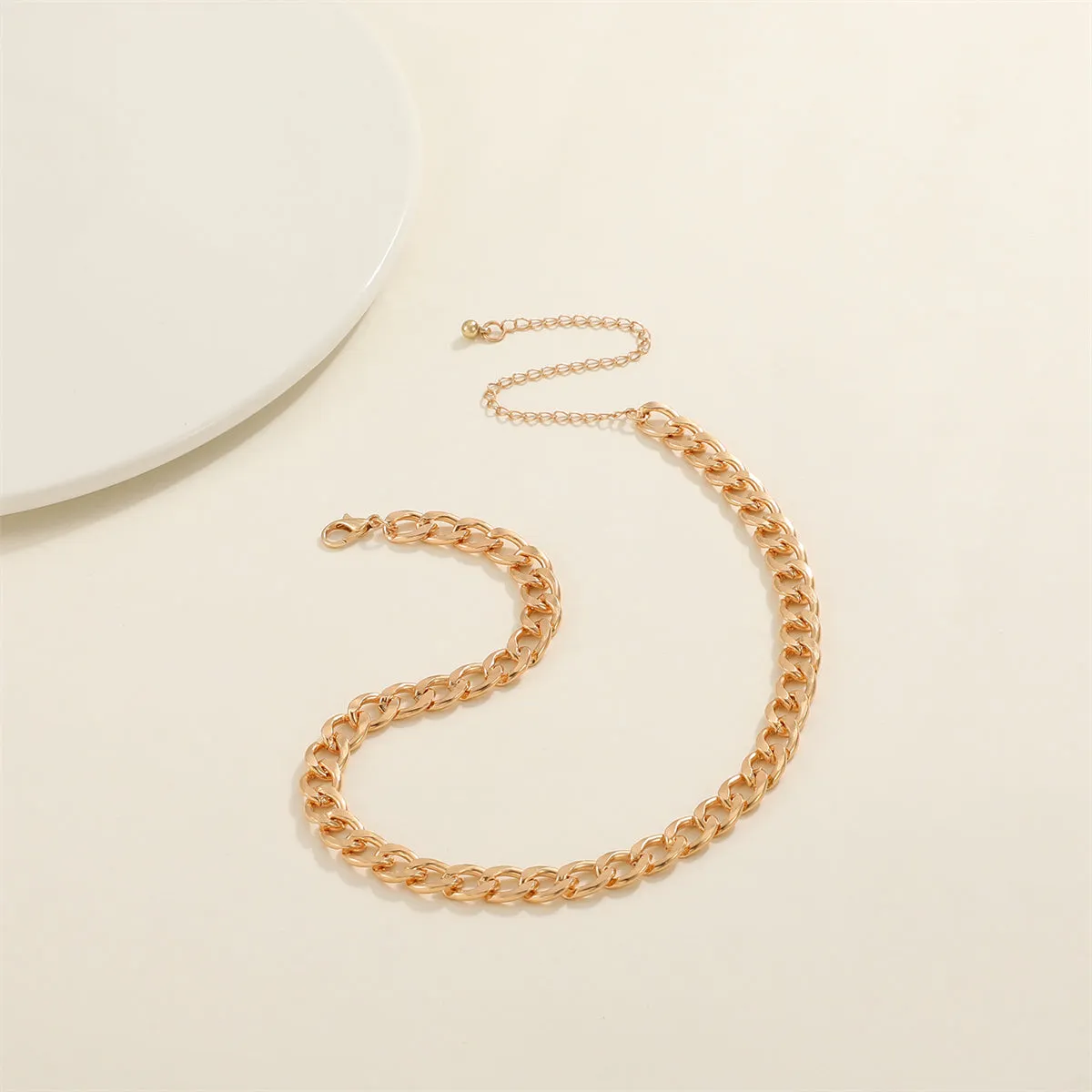 18K Gold-Plated Cuban Chain Necklace