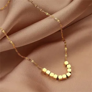 18K Gold-Plated Cube Necklace