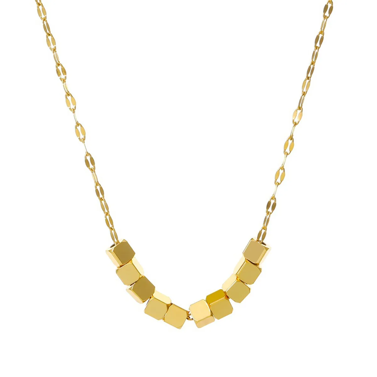 18K Gold-Plated Cube Necklace