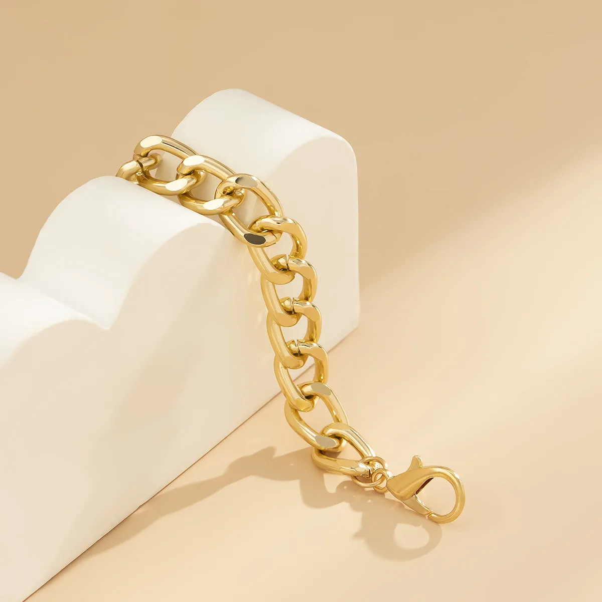 18K Gold-Plated Curb Chain Bracelet