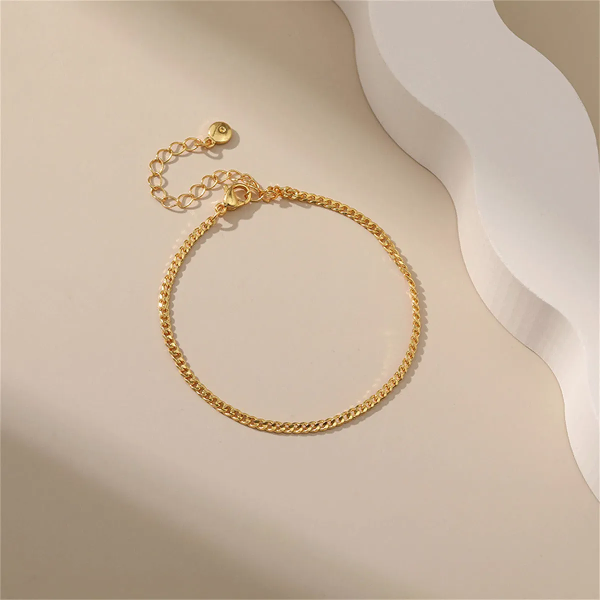 18K Gold-Plated Curb Chain Bracelet