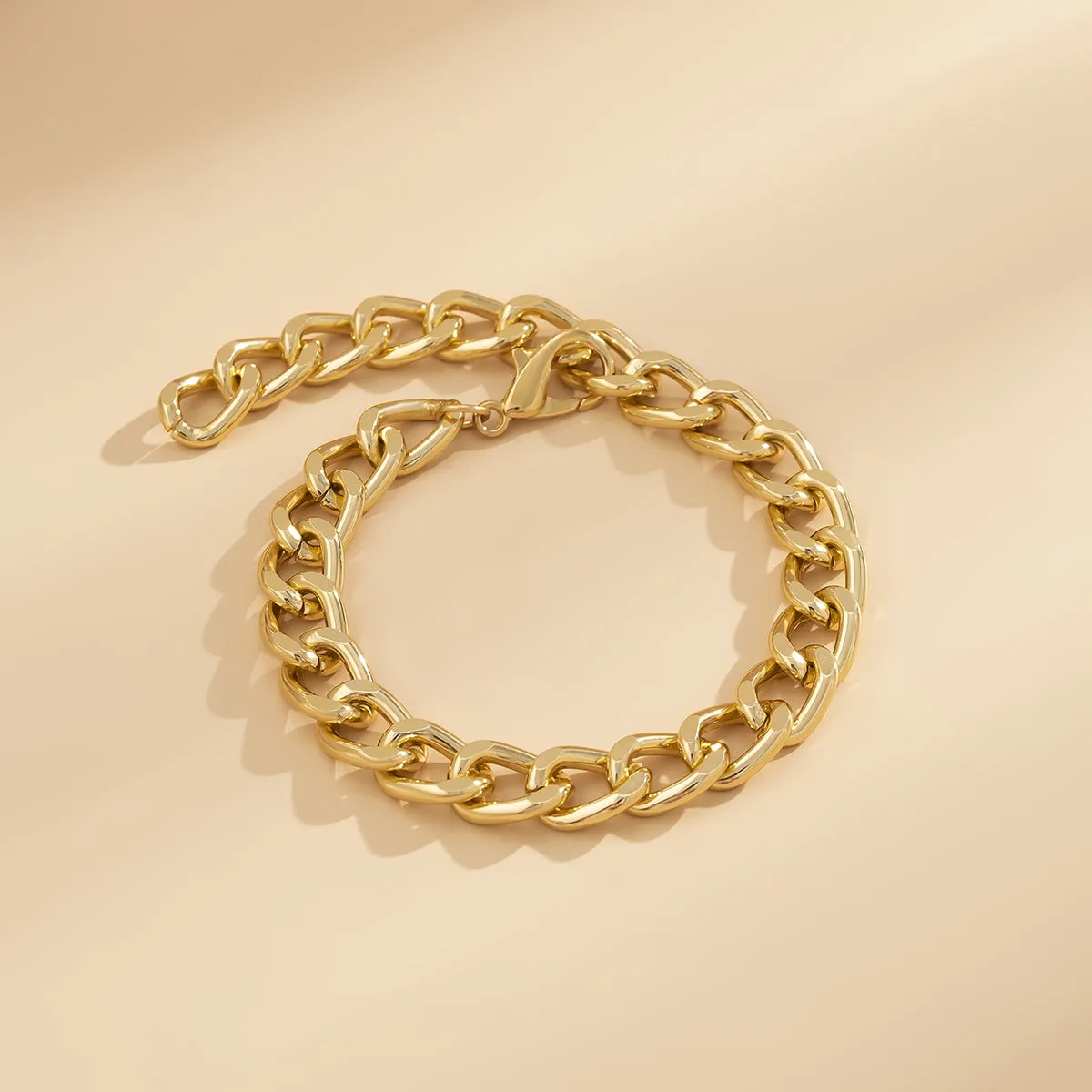 18K Gold-Plated Curb Chain Bracelet