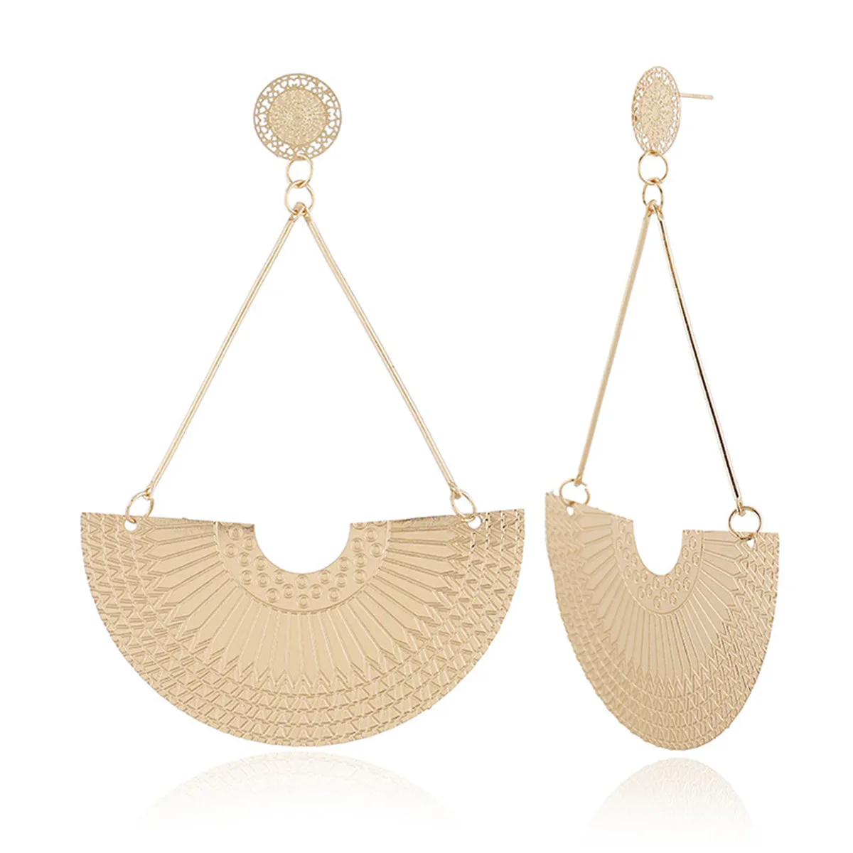 18K Gold-Plated Fan Drop Earrings