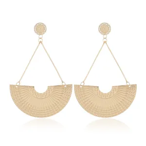 18K Gold-Plated Fan Drop Earrings