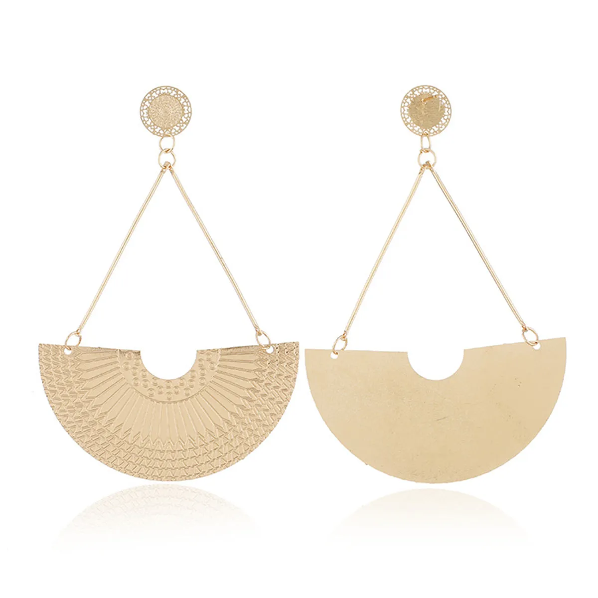 18K Gold-Plated Fan Drop Earrings