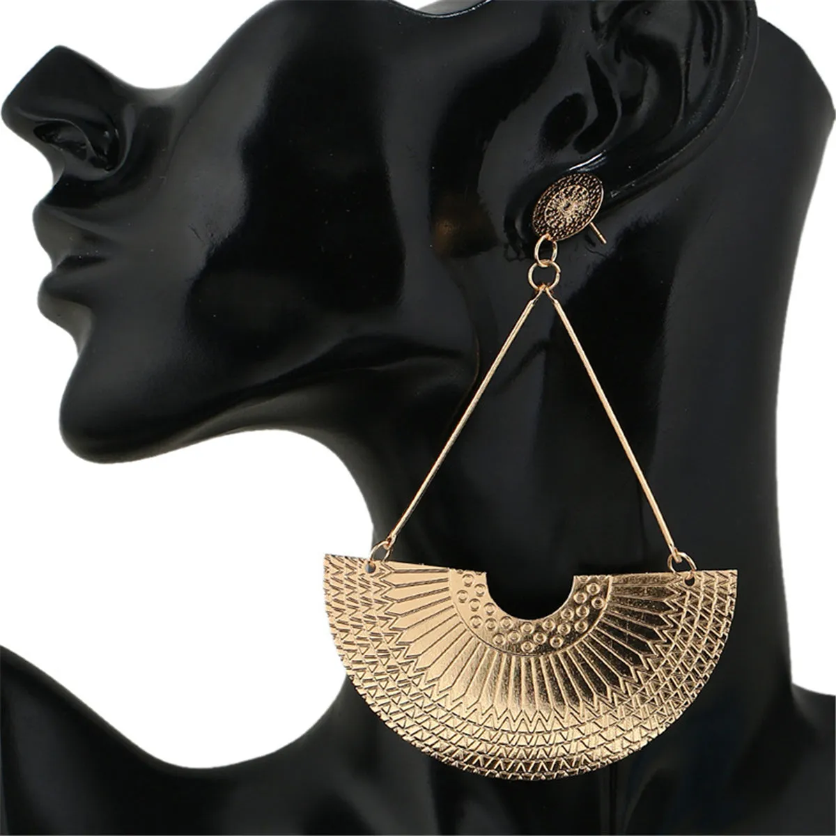 18K Gold-Plated Fan Drop Earrings