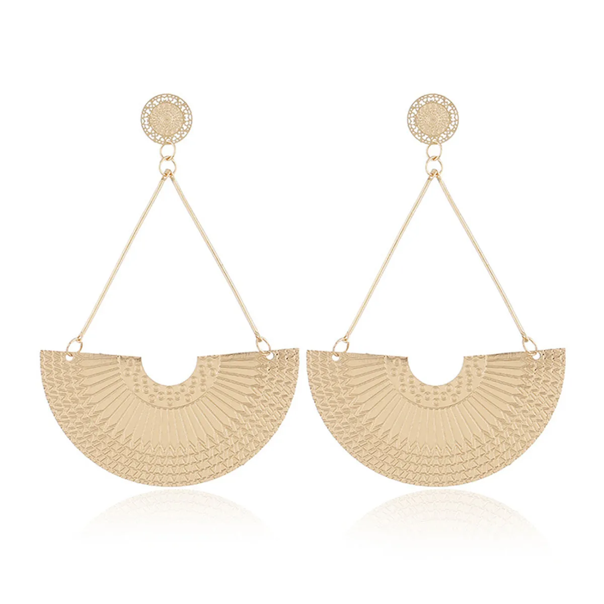 18K Gold-Plated Fan Drop Earrings