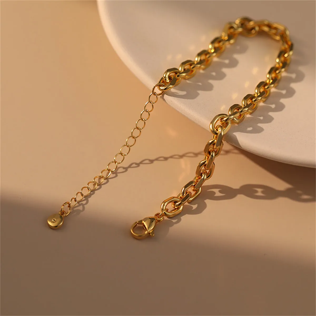 18K Gold-Plated Figaro Chain Bracelet