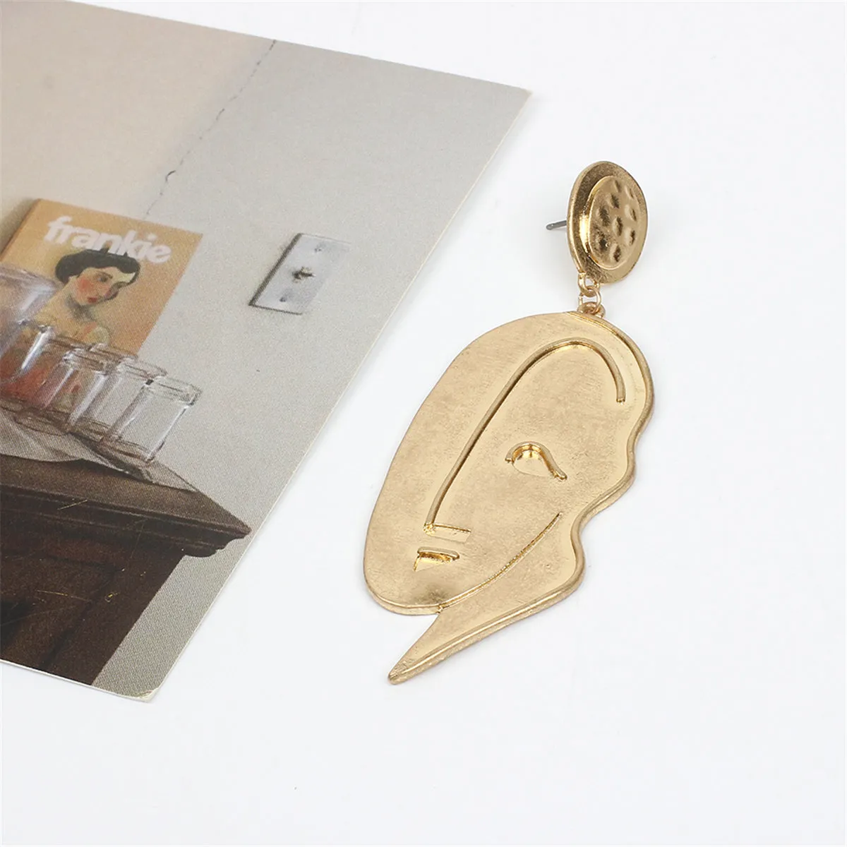 18K Gold-Plated Figural Drop Earring