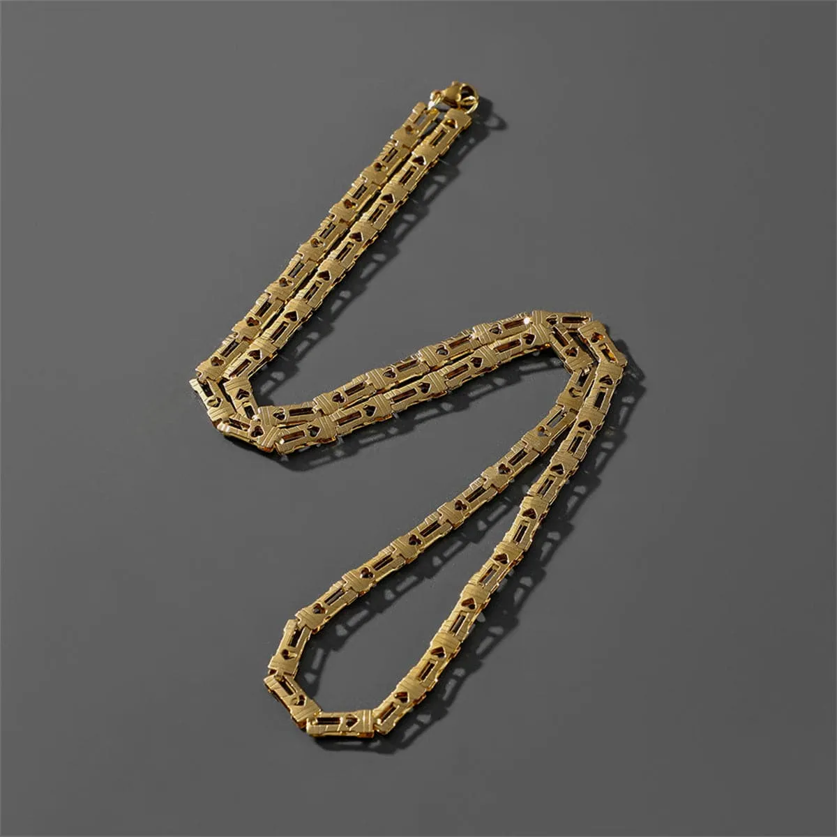 18K Gold-Plated Heart Chain Necklace