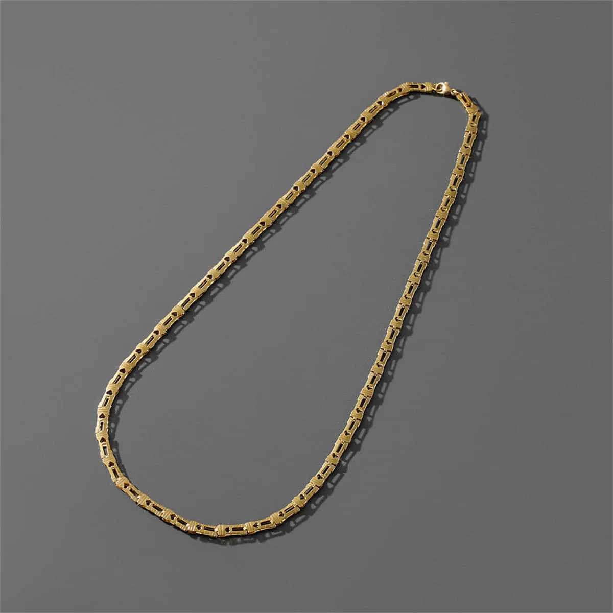 18K Gold-Plated Heart Chain Necklace