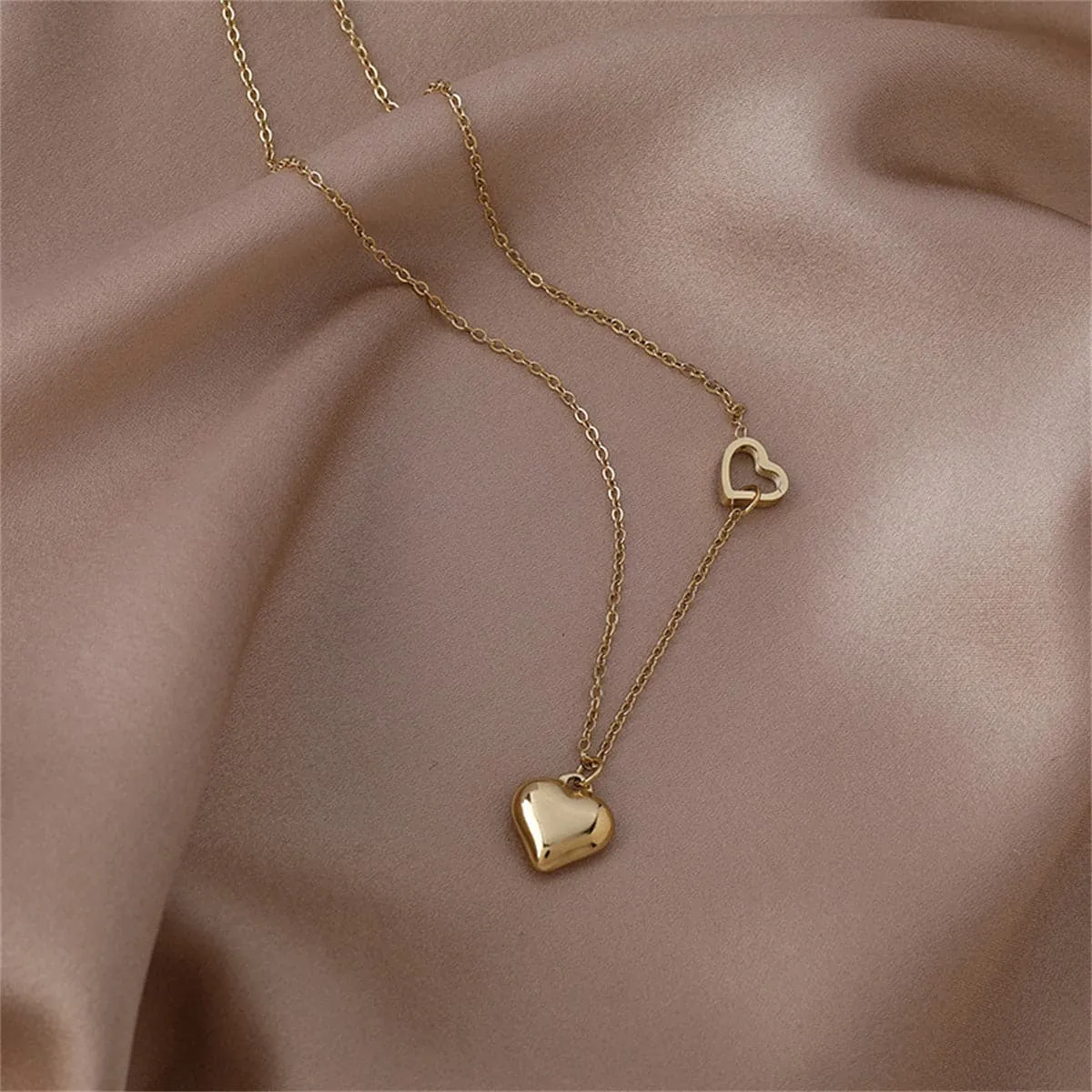 18K Gold-Plated Heart Pendant Necklace