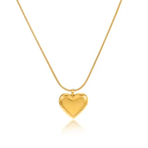 18K Gold-Plated Heart Pendant Necklace