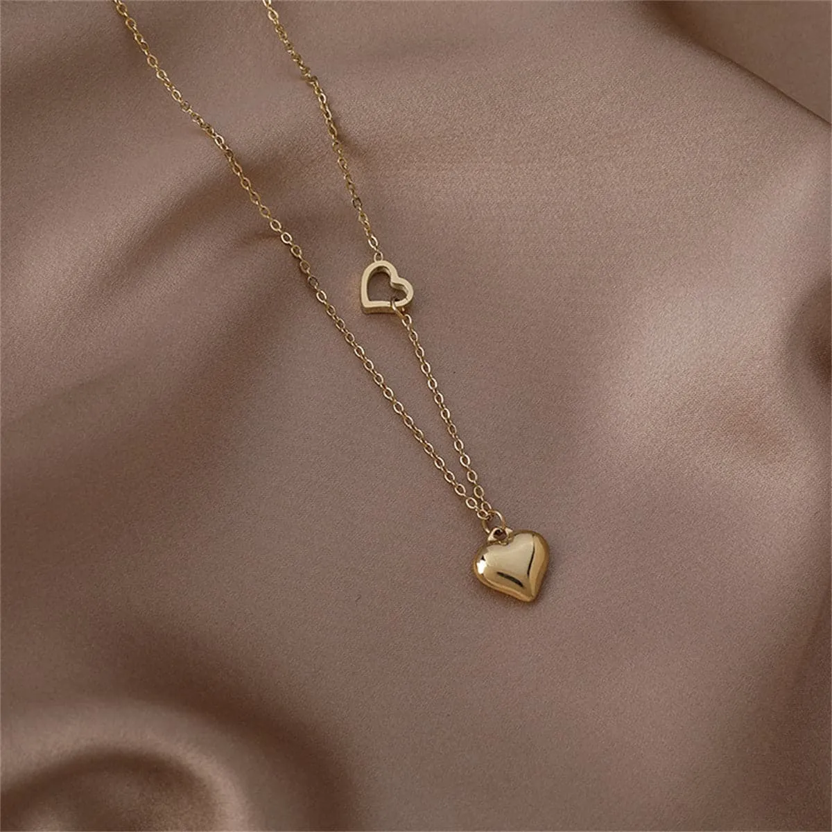 18K Gold-Plated Heart Pendant Necklace