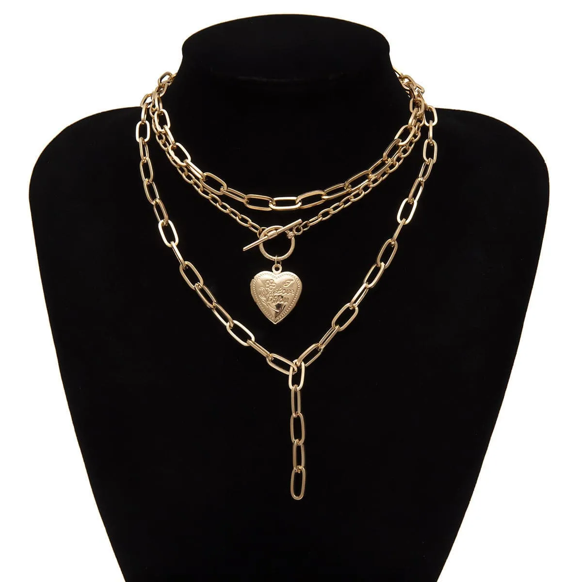 18K Gold-Plated Heart Pendant Necklace