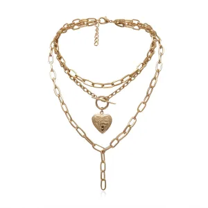 18K Gold-Plated Heart Pendant Necklace