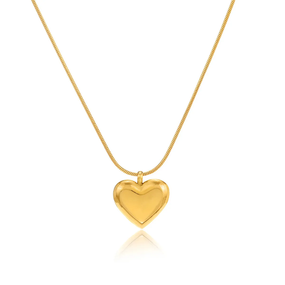 18K Gold-Plated Heart Pendant Necklace