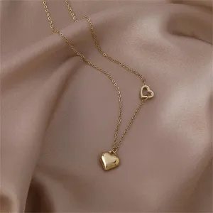 18K Gold-Plated Heart Pendant Necklace