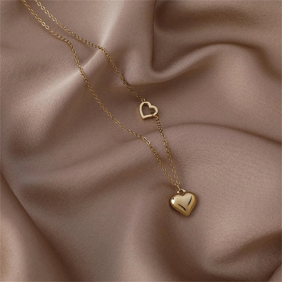 18K Gold-Plated Heart Pendant Necklace