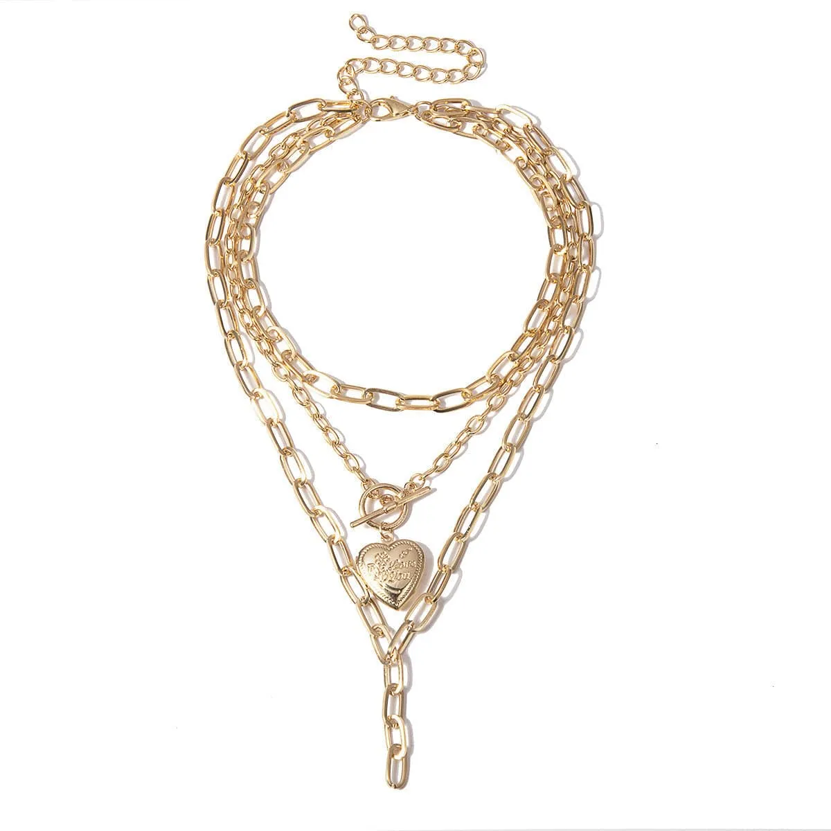 18K Gold-Plated Heart Pendant Necklace