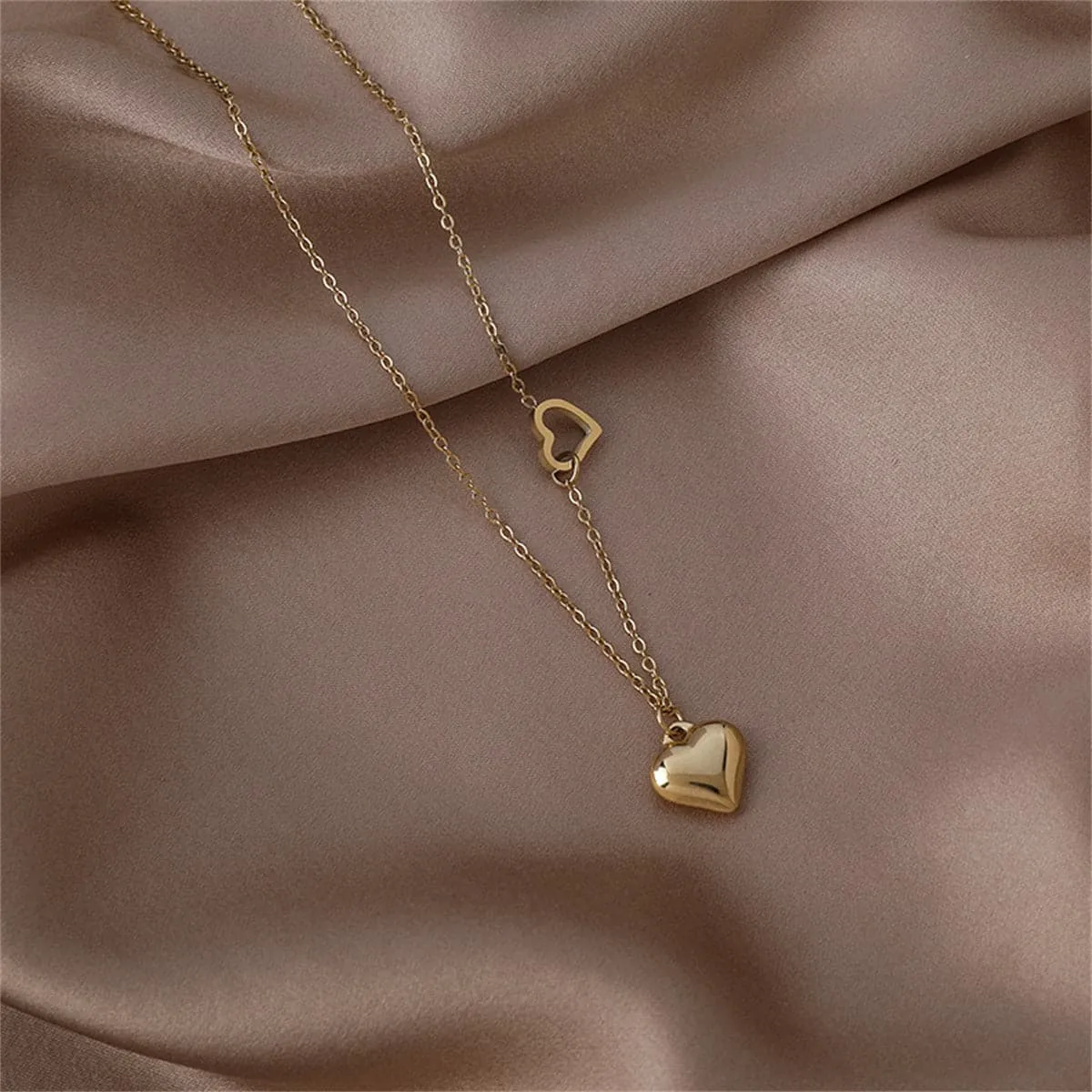 18K Gold-Plated Heart Pendant Necklace