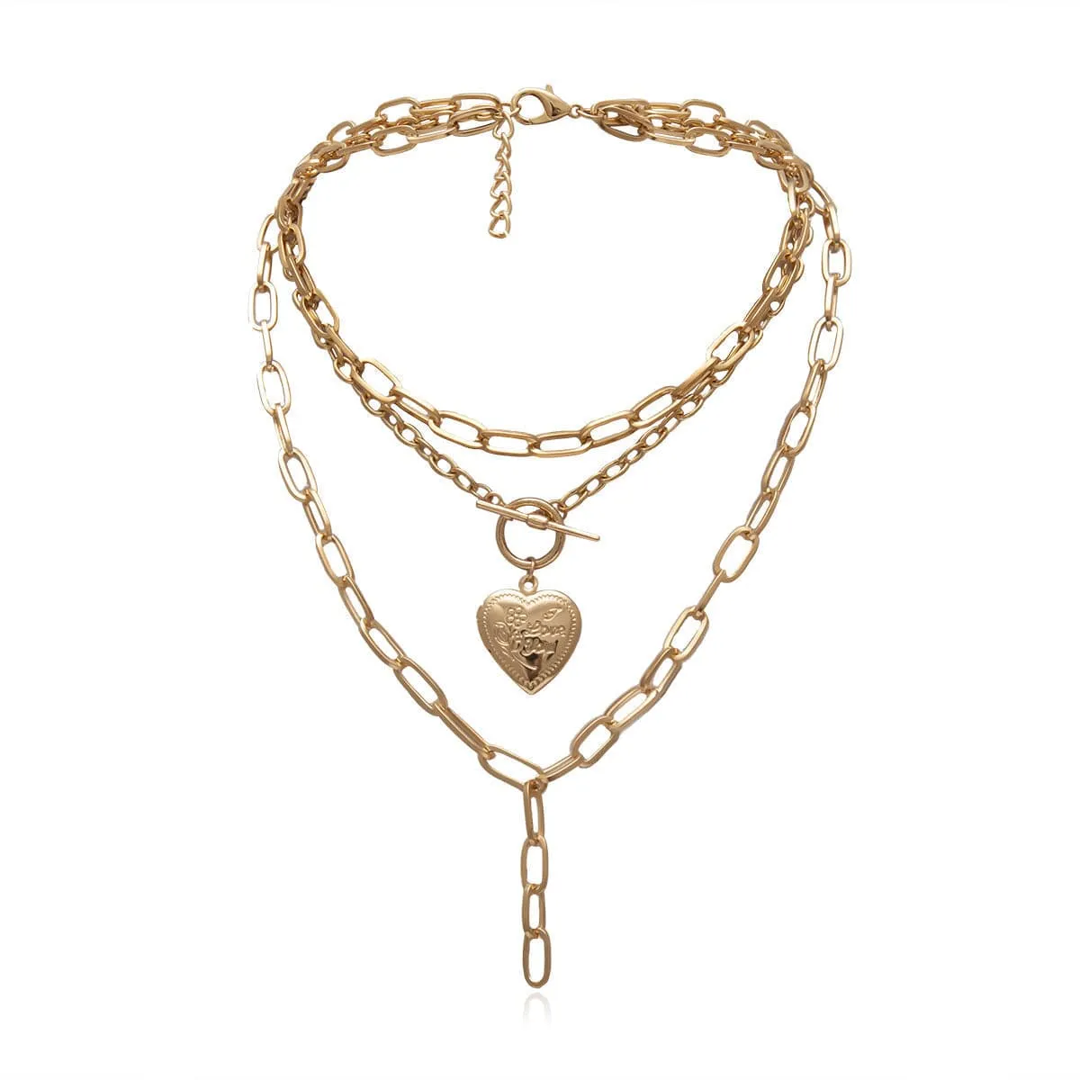 18K Gold-Plated Heart Pendant Necklace