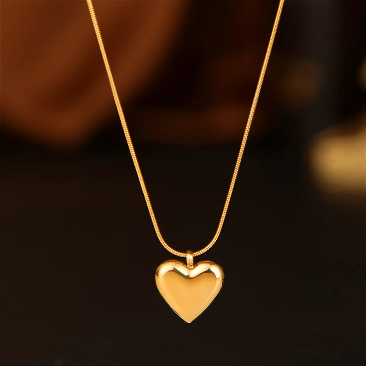 18K Gold-Plated Heart Pendant Necklace
