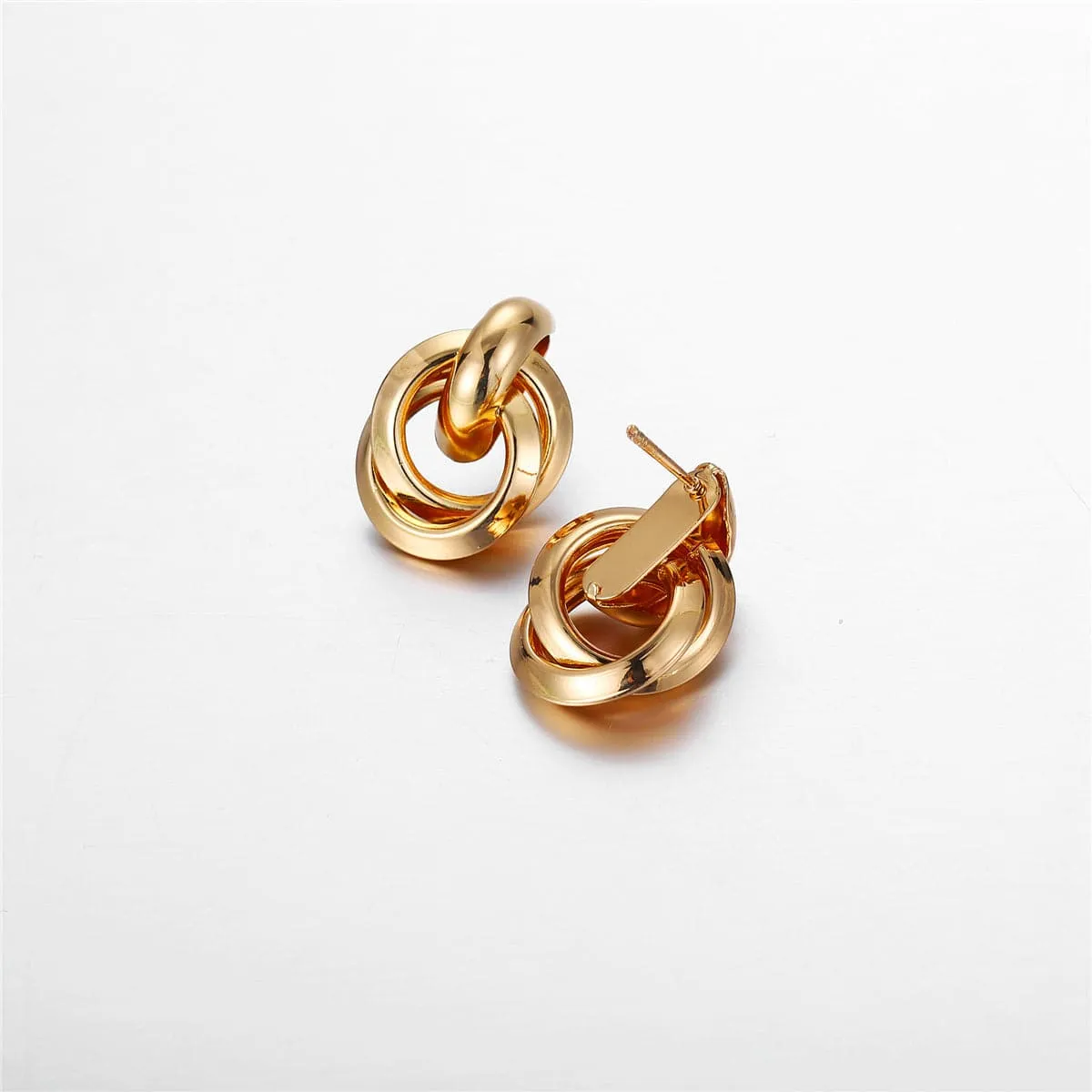 18K Gold-Plated Knot Drop Earrings