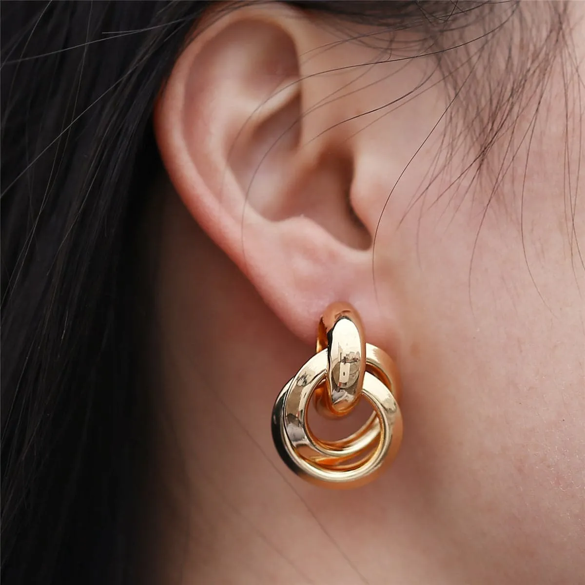 18K Gold-Plated Knot Drop Earrings